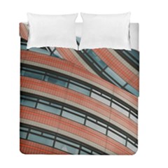 Architecture Building Glass Pattern Duvet Cover Double Side (full/ Double Size) by Amaryn4rt