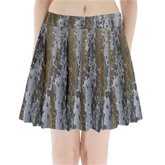 Grunge Rust Old Wall Metal Texture Pleated Mini Skirt by Amaryn4rt