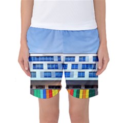 Office Building Women s Basketball Shorts by Amaryn4rt