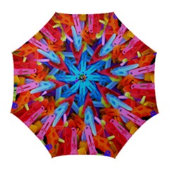 Clothespins Colorful Laundry Jam Pattern Golf Umbrellas by Nexatart