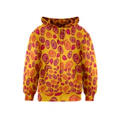 Orange Roses Kids  Zipper Hoodie by Valentinaart