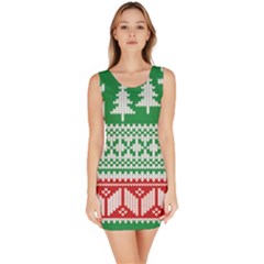 Christmas Jumper Pattern Sleeveless Bodycon Dress by Nexatart