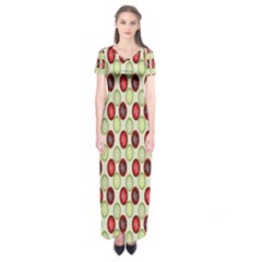 Christmas Pattern Short Sleeve Maxi Dress by Nexatart