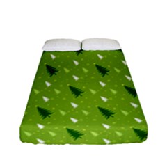 Green Christmas Tree Background Fitted Sheet (full/ Double Size) by Nexatart