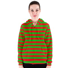 Pattern Lines Red Green Women s Zipper Hoodie by Nexatart