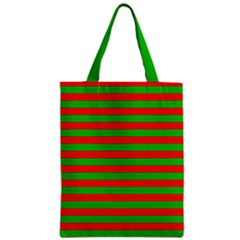 Pattern Lines Red Green Zipper Classic Tote Bag by Nexatart