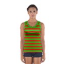 Pattern Lines Red Green Women s Sport Tank Top  View1