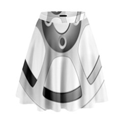 Car Wheel Chrome Rim High Waist Skirt by Nexatart