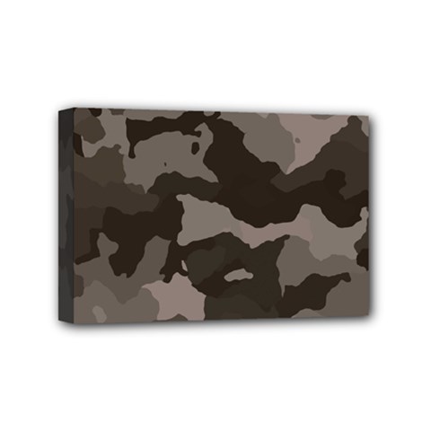 Background For Scrapbooking Or Other Camouflage Patterns Beige And Brown Mini Canvas 6  X 4  by Nexatart