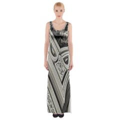 Arches Fractal Chaos Church Arch Maxi Thigh Split Dress by Nexatart