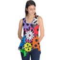 Colorful Toothed Wheels Sleeveless Tunic View1