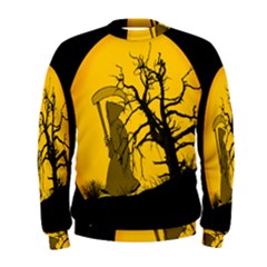 Death Haloween Background Card Men s Sweatshirt by Nexatart