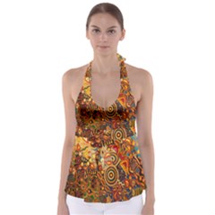 Ethnic Pattern Babydoll Tankini Top by Nexatart