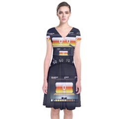 Interior Car Vehicle Auto Short Sleeve Front Wrap Dress by Nexatart