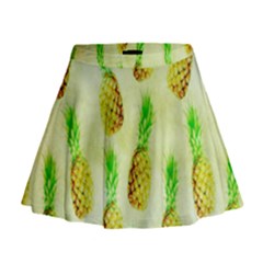 Pineapple Wallpaper Vintage Mini Flare Skirt by Nexatart