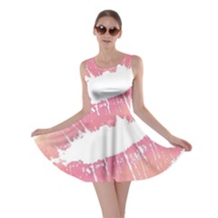 Pink Lips Skater Dress by Brittlevirginclothing