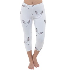 Cute Bunnies Capri Winter Leggings  by Brittlevirginclothing