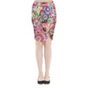 Colorful flower pattern Midi Wrap Pencil Skirt View1