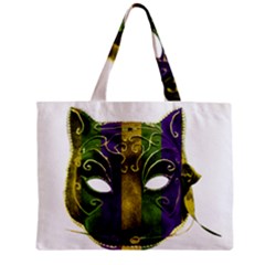 Catwoman Mardi Gras Mask Zipper Mini Tote Bag by dflcprints