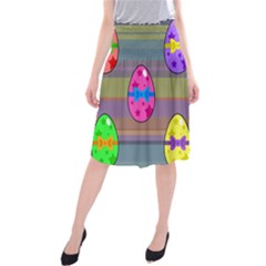 Holidays Occasions Easter Eggs Midi Beach Skirt by Nexatart