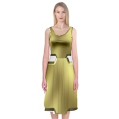 Sheriff Badge Clip Art Midi Sleeveless Dress by Nexatart