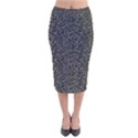 Black elegant texture Velvet Midi Pencil Skirt View1