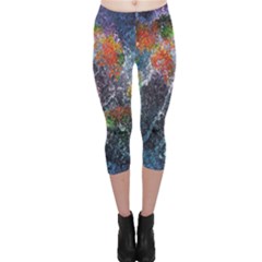 Abstract Digital Art Capri Leggings  by Nexatart