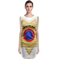 Sheriff S Star Sheriff Star Chief Sleeveless Velvet Midi Dress by Nexatart