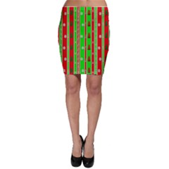 Christmas Paper Pattern Bodycon Skirt by Nexatart