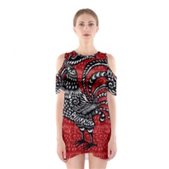 Year Of The Rooster Shoulder Cutout One Piece by Valentinaart