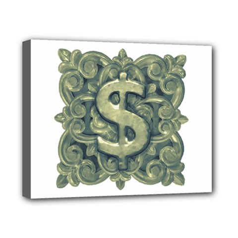 Money Symbol Ornament Canvas 10  X 8  by dflcprints