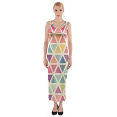 Colorful Triangle Fitted Maxi Dress by Brittlevirginclothing