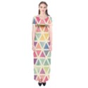 Colorful triangle Short Sleeve Maxi Dress View1