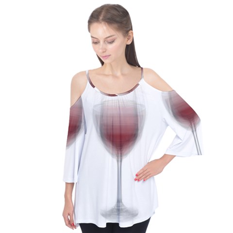 Wine Glass Steve Socha Flutter Tees by WineGlassOverlay