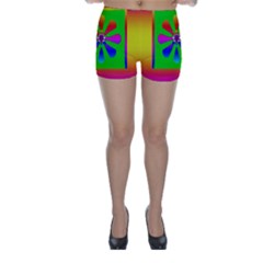 Flower Mosaic Skinny Shorts by pepitasart