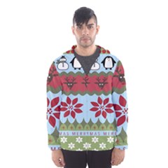 Ugly Christmas Xmas Hooded Wind Breaker (men) by Nexatart