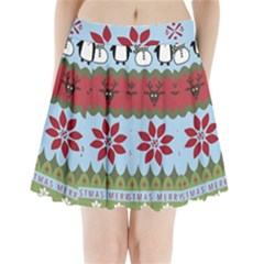 Ugly Christmas Xmas Pleated Mini Skirt by Nexatart