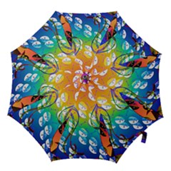 Abstract Mask Artwork Digital Art Hook Handle Umbrellas (large) by Nexatart