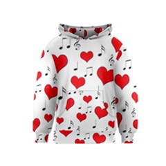 Love Song Pattern Kids  Pullover Hoodie by Valentinaart