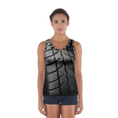 Auto Black Black And White Car Women s Sport Tank Top  by Nexatart