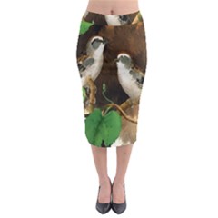 Backdrop Colorful Bird Decoration Midi Pencil Skirt by Nexatart