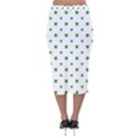 Saint Patrick Motif Pattern Velvet Midi Pencil Skirt View2