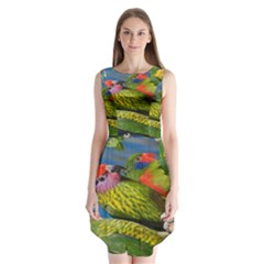 Beautifull Parrots Bird Sleeveless Chiffon Dress   by Nexatart