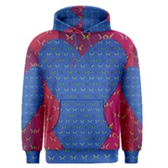 Butterfly Heart Pattern Men s Pullover Hoodie by Nexatart