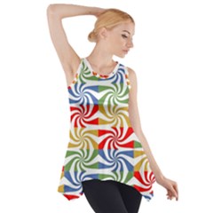 Candy Pattern  Side Drop Tank Tunic by Nexatart