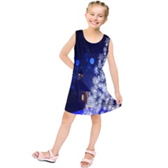 Christmas Card Christmas Atmosphere Kids  Tunic Dress by Nexatart