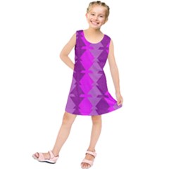 Fabric Textile Design Purple Pink Kids  Tunic Dress by Nexatart