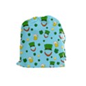 St. Patrick s day pattern Drawstring Pouches (Large)  View1