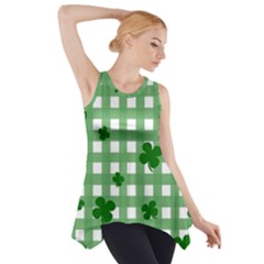 Clover Pattern Side Drop Tank Tunic by Valentinaart