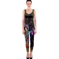 Fractal Colorful Background Onepiece Catsuit by Nexatart